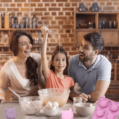 Moule en Silicone - CartoonSiliconeMold™ - Cochon - Au Coin des Chefs