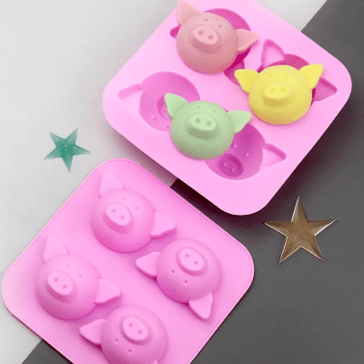 Moule en Silicone - CartoonSiliconeMold™ - Cochon - Au Coin des Chefs